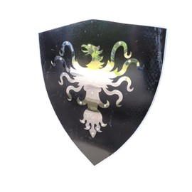 Polished Steel Flaming Phoenix Roman Warrior Wooden Medieval Heater Shield