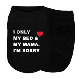 Stylish Cotton Dog Shirt with Print, Soft & Breathable, All-Season Comfort, Fits Most Breeds - Perfect Pet Apparel for Small, Medium, Large Dogs.Black&xs