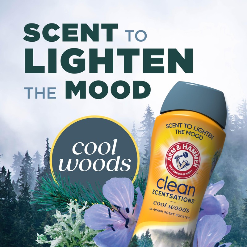 ARM & HAMMER Clean Scentsations In-Wash Scent Booster, Cool Woods