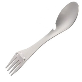 Titanium Spork,Spoon Fork Bottle Opener Outdoor Backpacking Camping Utensil