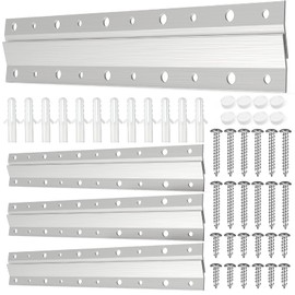 French Cleat Hanger 10 Inch - 4 Pairs, Z Bar Hanger Supports 60 Lbs, Interlocking Wall Mounting Bracket Hardware Kit for Hanging Mirrors, Picture, Shelf, Whiteboard, Art, Frames