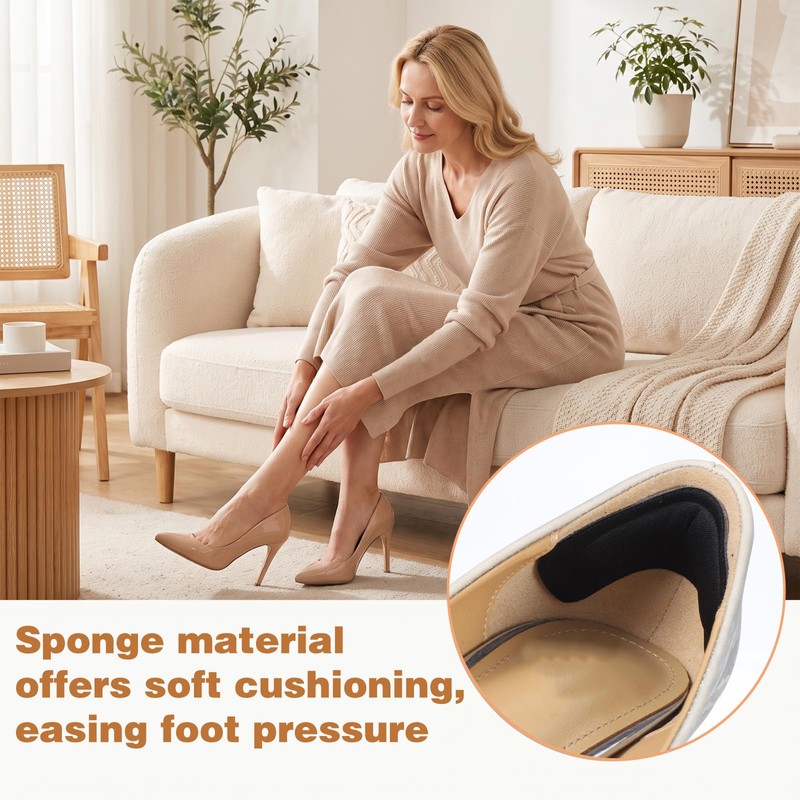 6 Pairs Shoe Filler Heel Pads for Womens Shoes, Adjust