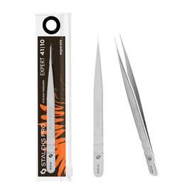 STALEKS PRO Expert 41/10 Professional Eyelash Extension Tweezers for Separating Natural Eyelashes Stainless Steel