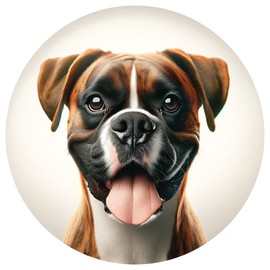 Screen Door Magnets - Patch Small Holes & Keep People and Pets from Running Into Screen Doors with Magnetic Screen Door Savers - Made in USA - Boxer Dog - 6 x 6 inches - Pack of 2 (1 Pair)