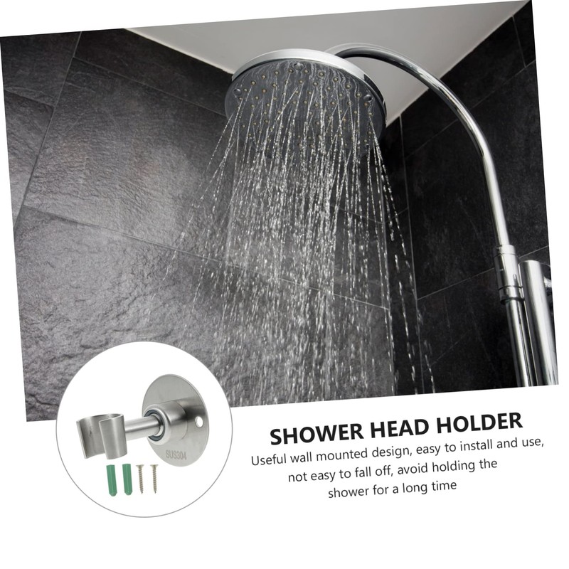 SEWACC Stainless Steel Adjustable Wall Mount Holder Handheld Shower Wand
