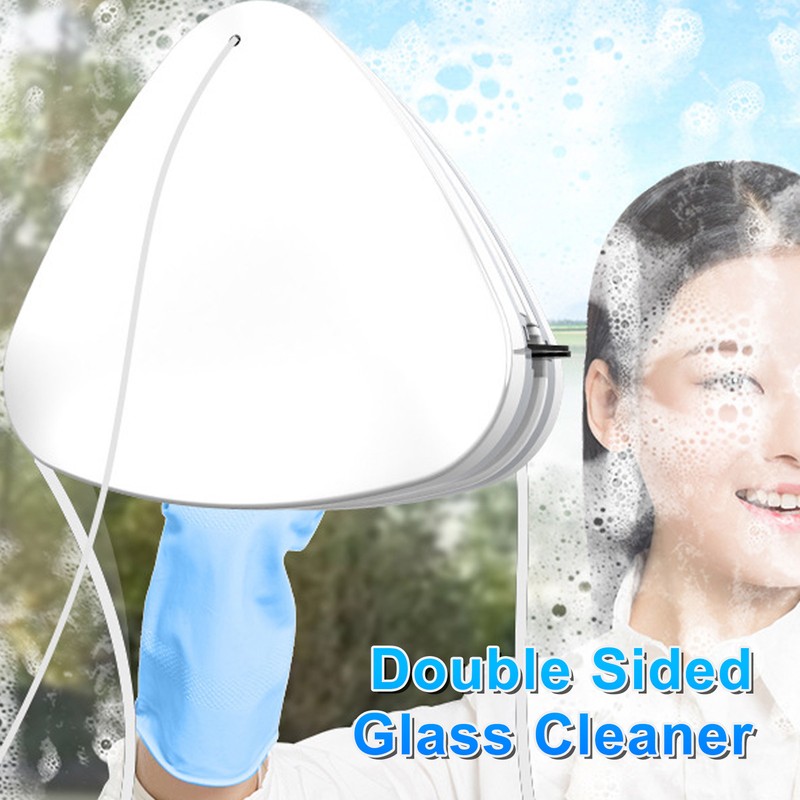 Double Sided Glass Cleaner Time Saving Versatile Triangle Shape Magnetic