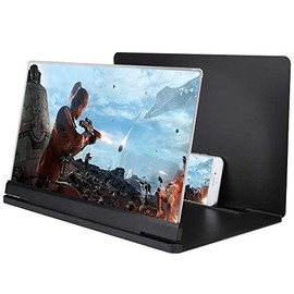 Magnifixer Pantalla 14 Pulgadas para Teléfono Inteligente Amplificador Video Película 3D con Soporte Plegable Ampliación 18X Amplificador Pantalla Teléfono Móvil Antirradiaci(Negro)