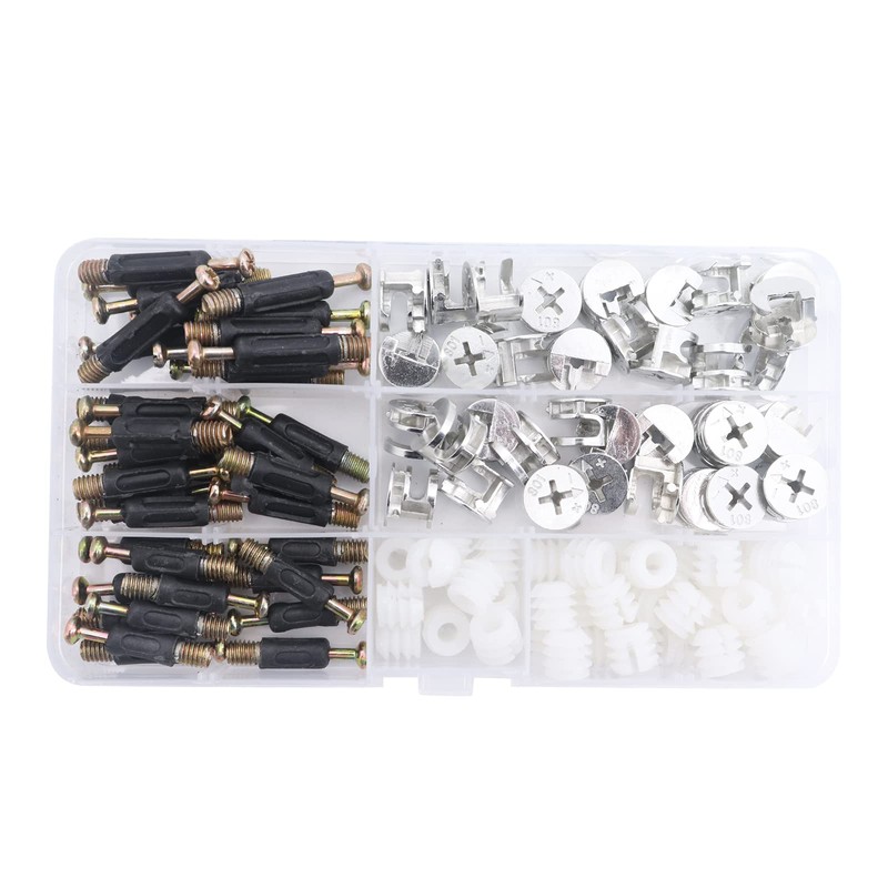 Yuhtech Cam Bolt Nut Dowel, 108 Pcs Flat Furniture Connector
