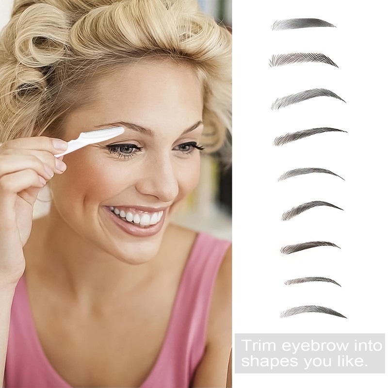 HFATMOS 12 Pcs Eyebrow Razors, Face Razors Multipurpose, Exfoliating Dermaplaning