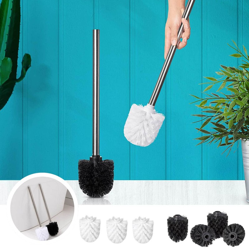 Set of 4 Replacement Toilet Brush Heads, Replacement Brush Head