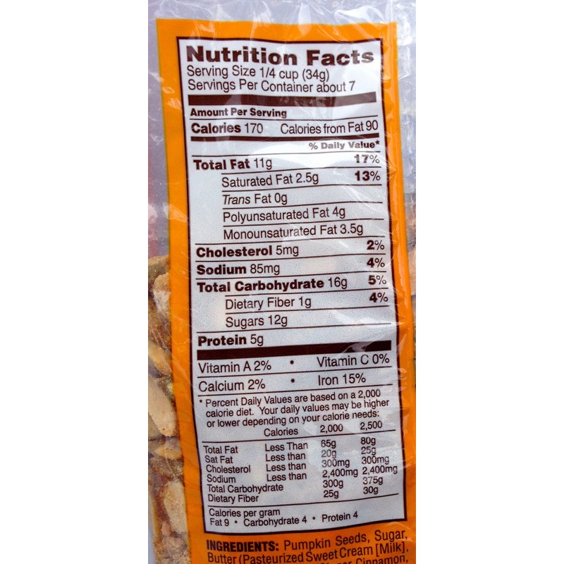 Trader Joes Pumpkin Spiced Pumpkin Seeds 2 Packs 8oz. Each