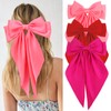 Velscrun 3Pcs Hair Bows for Women Pink Hair Bow Red