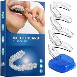 Mouth Guard for Grinding Teeth at Night & Clenching Teeth 2 Size - Upgraded Safety EVA Material Night Guards for Adults & Teens, Reusable Anti-Grinding Dental Guard for Bruxism Protection