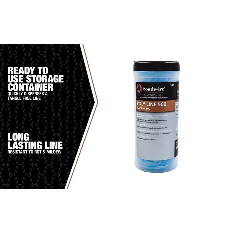 Southwire PL500 Ligne Poly Line 210lb tensile strength, 500 ft