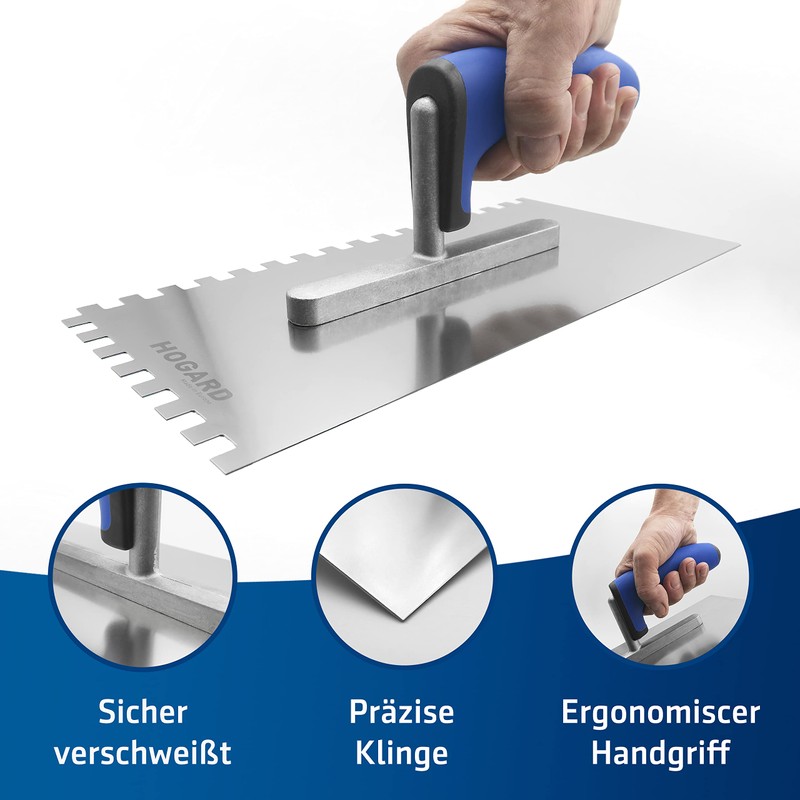 Hogard premium smoothing trowel, rust-proof, professional smoothing disc with stainless