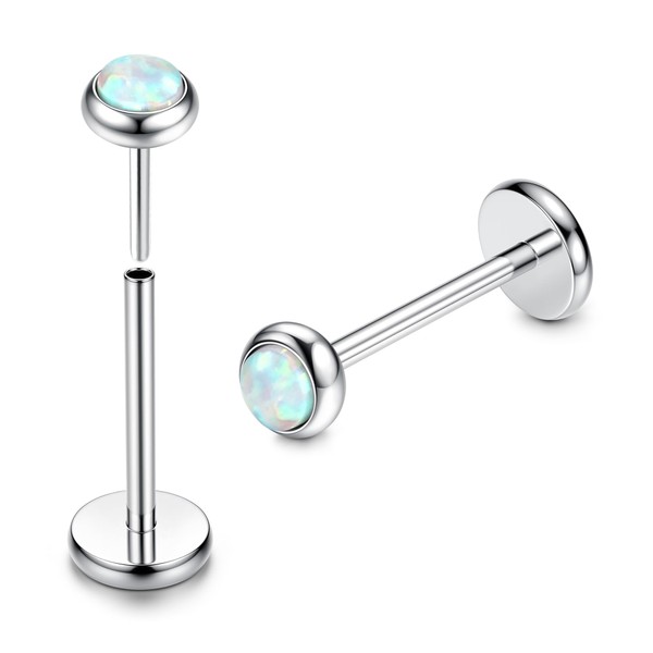 Adramata G23 Titanium Lip Piercing Labret Piercing Threadless Insertion Monroe