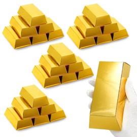24 Pieces Gold Bar Candy Boxes, Gift Box, Candy Box, Party Favour Boxes, for Party, Wedding, 14 × 8 × 4 cm