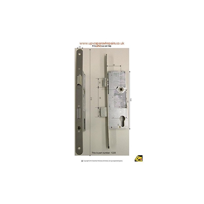 Winkhaus Overnight Door Mortice Lock 45mm Backset with a 20mm