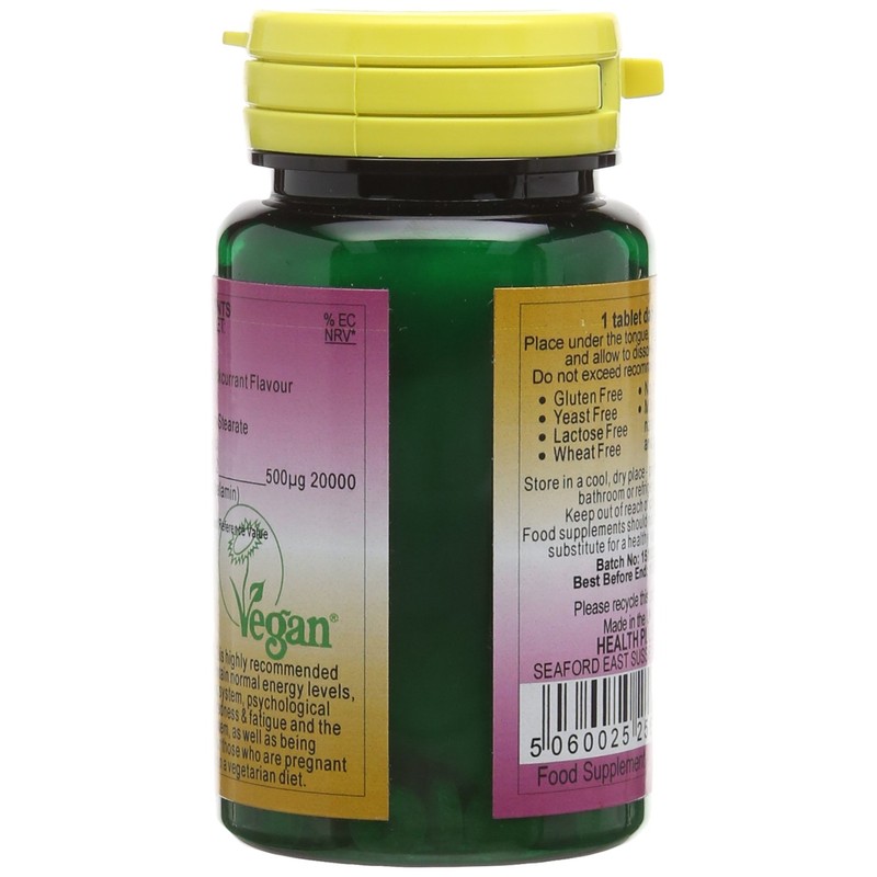 Health Plus Sublingual Vitamin B12 500µg (Methylcobalamin) : Vitamin B12