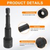 sourcing map Magnetic Nut Driver 9mm Hex Drive Socket CR-V