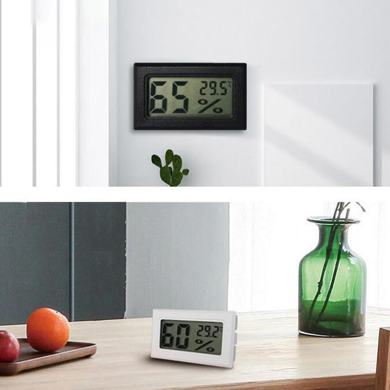 YFFSFDC 4pcs LCD Digital Thermometer Thermometer with Built-in Sensor for