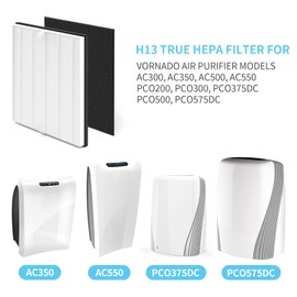 CFKREYA 3 Pack MD1-0022 Replacement Filter Compatible with Vornado Air Puri-Fier Model AC300, AC350, AC500, AC550, PCO200, PCO300, PCO375DC, PCO500, PCO575DC