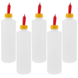 DOITOOL 5pcs 400ml Lamb Feeding Bottle, Small Animal Milk Bottle Feeding, Sheep Goat Milk Drink Bottle for Feeding Cow Goat Lambing Tools