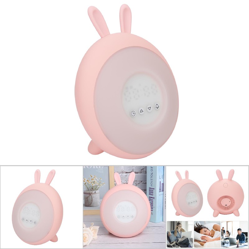 Cute Cartoon Silicone Lamp Bedroom LED Digital Touching Control Alarm