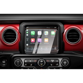 CDEFG for 2018 2019 2020 2021 Wrangler JL/ 2020 Gladiator JT Center Control Touchscreen Navigation Touch Screen Protector, HD Clear Tempered Glass 9H Scratch Resistance (8.4IN)
