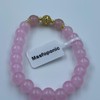 Masfoponic Pink Beaded Bracelet with Rose Accent Beads – Elegant