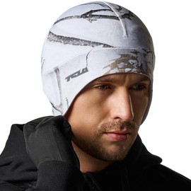 TSLA Men and Women Thermal Fleece Skull Cap, Winter Ski Cycling Under Helmet Liner, Running Beanie Hat, Skull Cap with Ear Cover Winter Hunting Camo, One Size