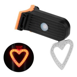 Luz Trasera Bicicleta Gold Lion 24 Led Recargable Corazón Negra
