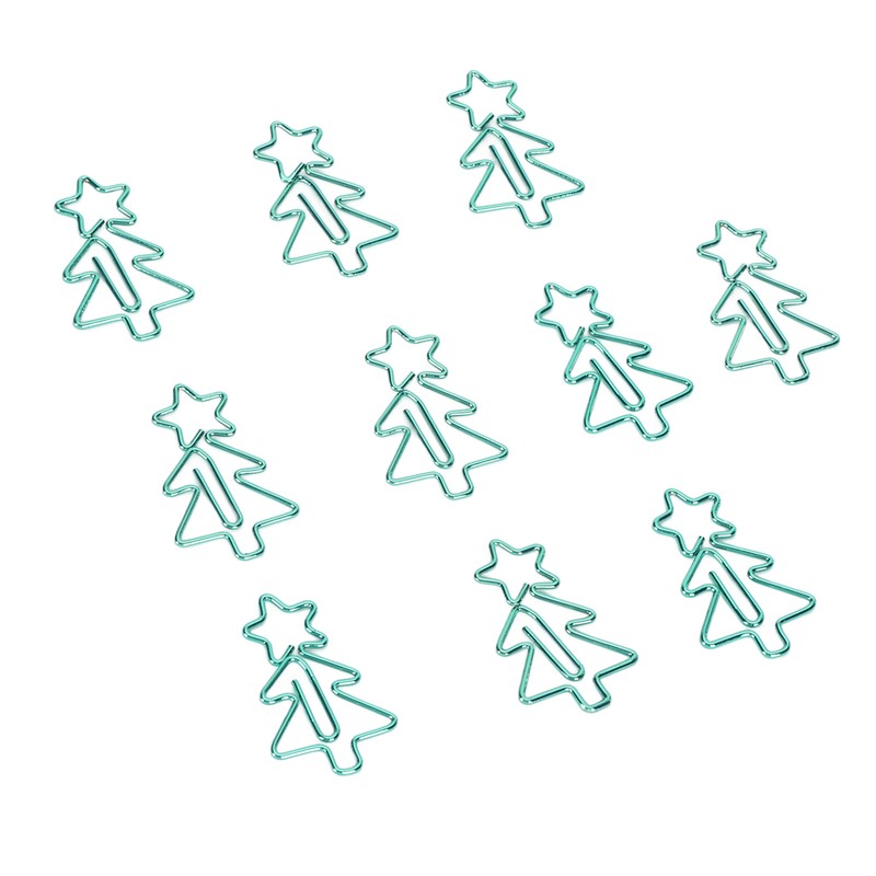 100pcs Paper Clips Prevent Slip Cute Christmas Tree Shaped Decorative