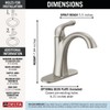 Delta Arvo Brushed Nickel Bathroom Faucet 1 Hole, Single Hole