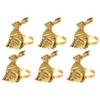 CENPEK 6pcs Easter Bunny Napkin Rings Rabbit Napkin Ring Holders