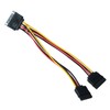 6-inch SATA Power Y Splitter, 1 male to 2 female.