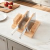 GZLT Bamboo Pot Lid Holder Stand, Cutting Board Organizer and