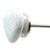 ETHNICITI Pack of 6 Heart White Crackle 40mm Ceramic Door