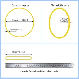 Pack of 500 Colourful Rubber Bands, 38 mm Rubber Rings, Small Household Rubbers Rubber Bands, Elastic Band for Home, Office, School (4 Colours)