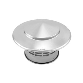 QWORK® 110 mm 304 Stainless Steel Rain Cover, Chimney Cover, Round Rain Hat, Chimney Cover