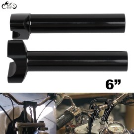 Unbranded 6" Straight Handlebar Risers For Harley 1" Bar Sportster Dyna Road King Softail