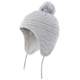 Connectyle Toddler Boys Girls Fleece Lined Knit Kids Hat with Earflap Winter Hat
