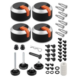 Vagmuxado Griddle Burner Knobs Kit Fit for Blckstone 17” 22” 28” 36” Flat Top Gas Griddle Control Knobs with Hardware, 4 Pcs