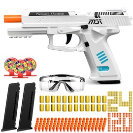 Toy Gun with Automatic Reloading Rebound Shell Ejecting and Soft Foam Blaster, Ideal for Shooting Games, Education Model Toys, Gift for Kids Boys Girls