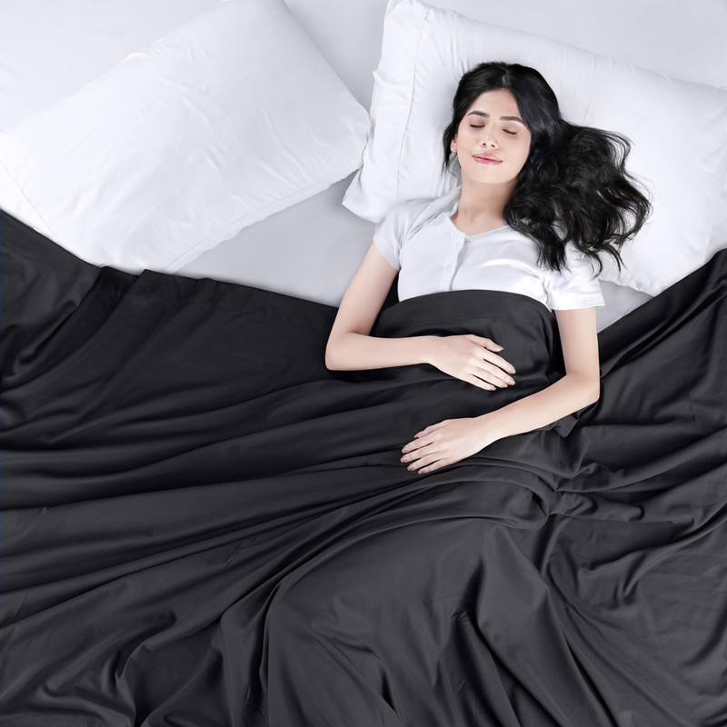 Utopia Bedding Flat Sheets (King, Black)