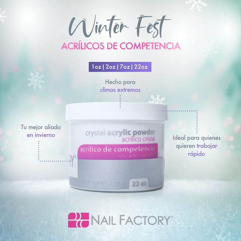 NAIL FACTORY - ACRILICO EN POLVO DE COMPETENCIA Para Construcción