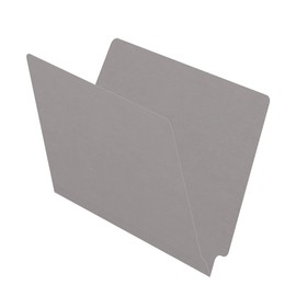 14 pt Color Folders, Full Cut 2-Ply End Tab, Letter Size, Gray (Box of 50)