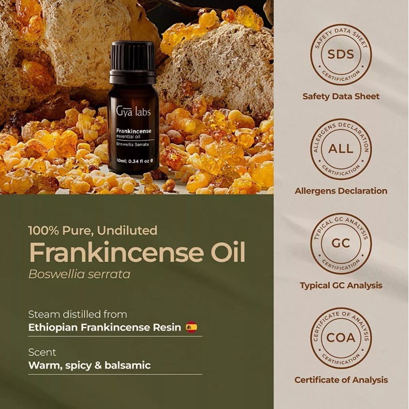 Gya Labs Pure Frankincense Essential Oil For Pain - 100%