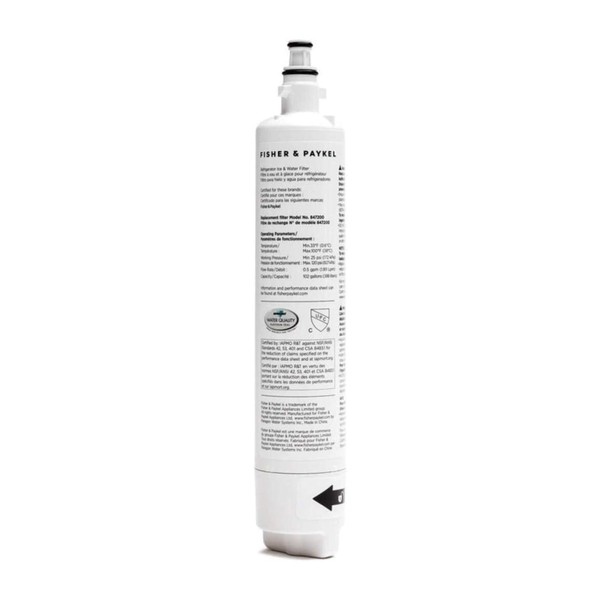 Fisher & Paykel 847200 Refrigerator Water Filter - Certified to Remove Chemicals and Contaminants from Water - Water Filter Improves Water Quality and Taste - Pack of 1
