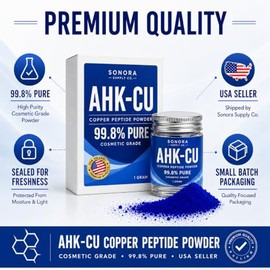 Sonora Supply Co. Polvo de AHK-CU - Pptido AHK-CU 99,8 puro - Granel crudo de grado cosmtico - Vendedor estadounidense - Alta pureza                  